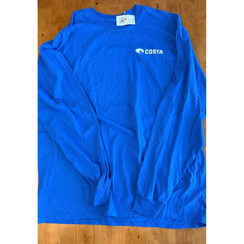 Costa Del Mar Mens Long Sleeve Graphic T-Shirt Royal Blue 2XL NWT